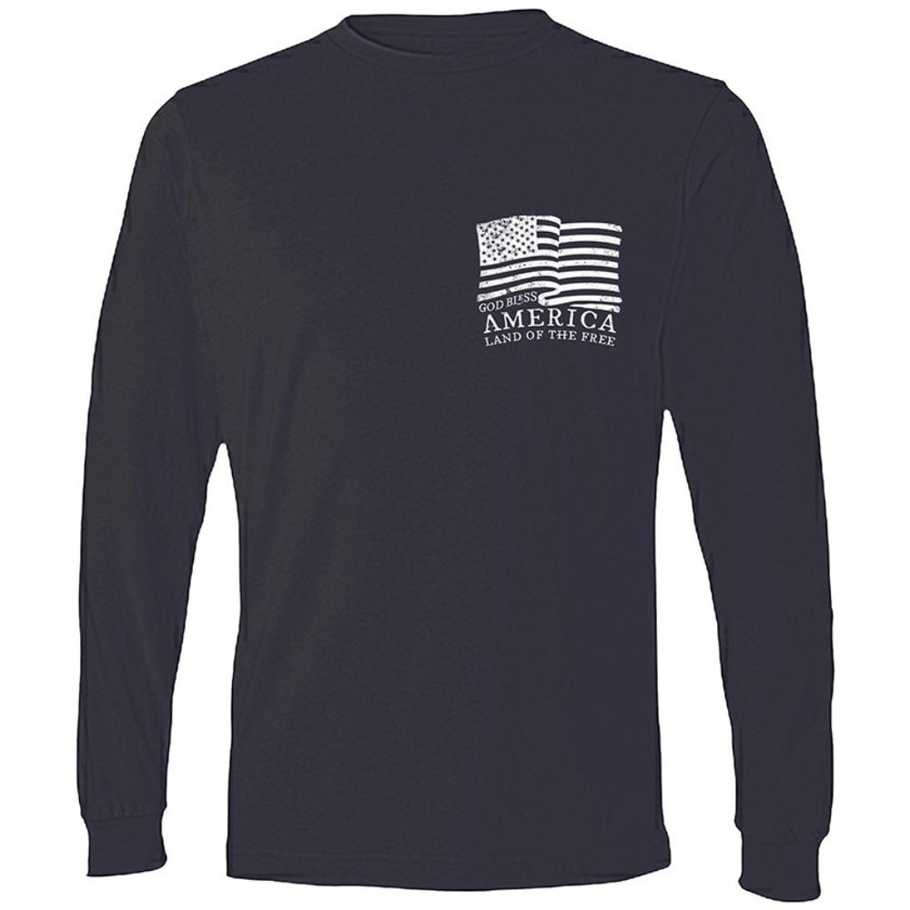 Land of the Free Long Sleeve Shirt, Navy, Small - BRAND NEW
